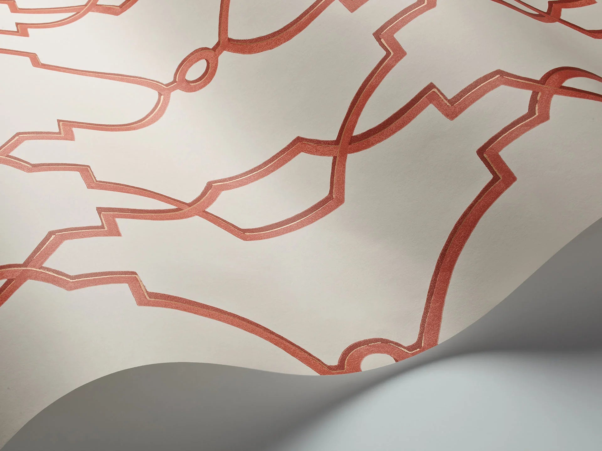 Cole & Son Folie Parterre, Rouge on White