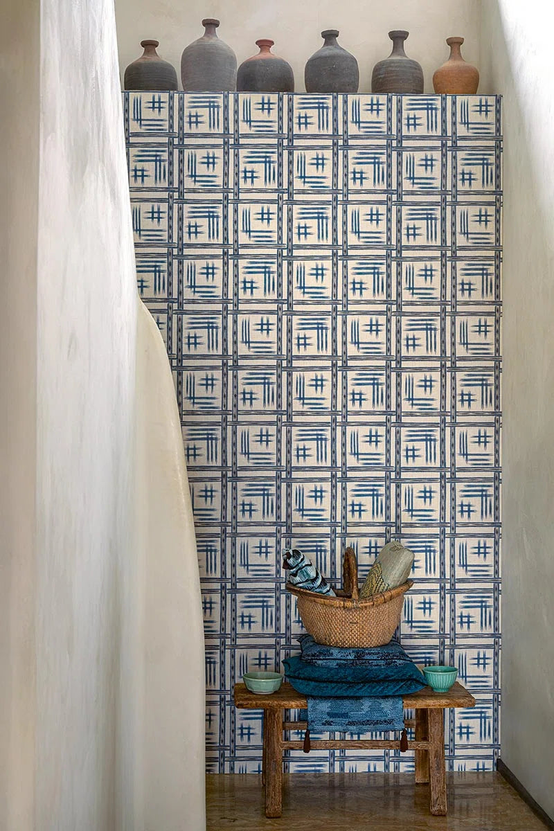 Pierre Frey Soleil Levant Akimasa, Indigo
