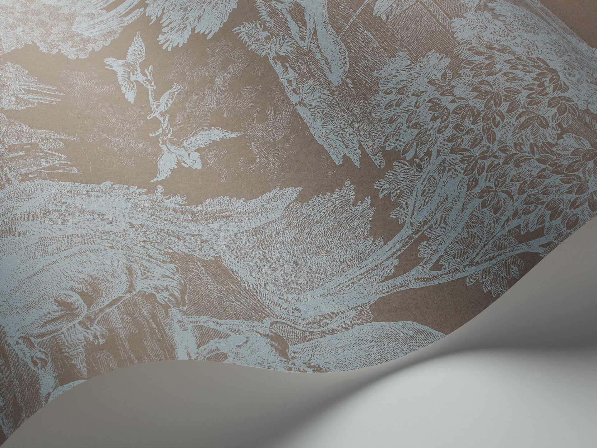 Cole & Son Folie Versailles, Seafoam on Soot