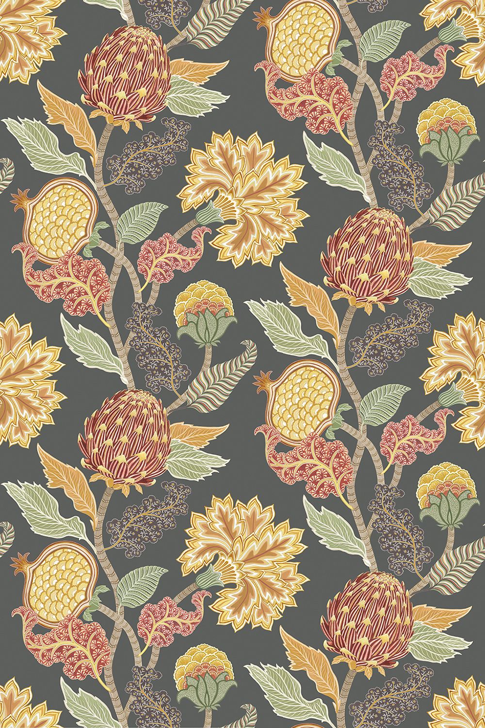 Osborne & Little Ananda Cynara, Charcoal/ Ocre