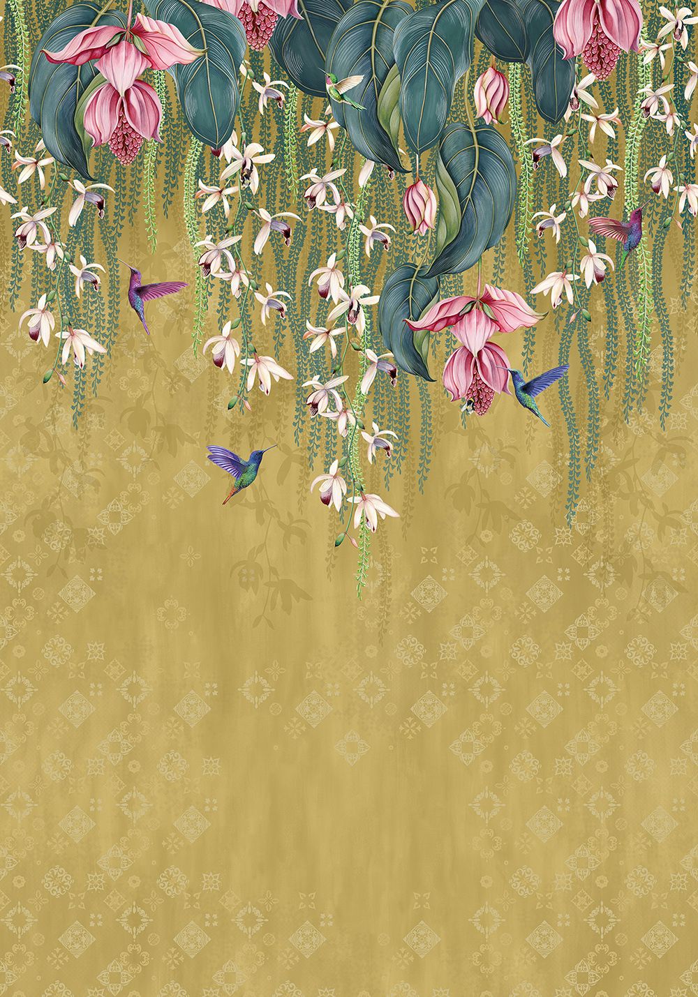 Osborne & Little Ananda Trailing Orchid, Metallic Gold