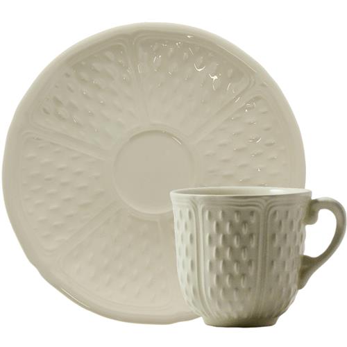 Gien Pont aux Choux Coffee cup and saucer white (espresso)