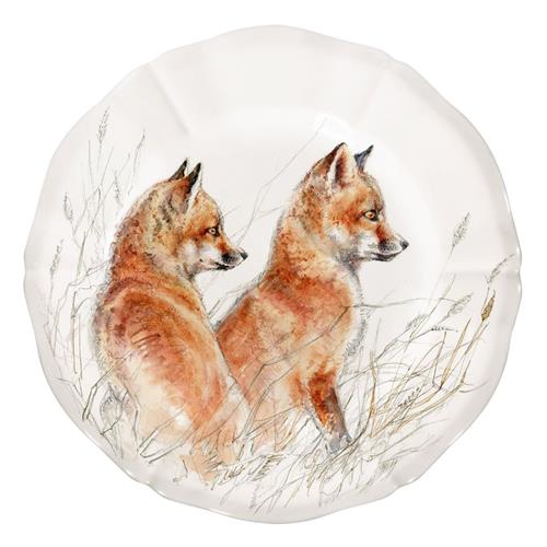 Gien Sologne Cake plate Renardeaux