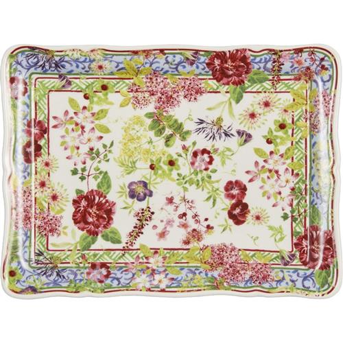 Gien Millefleurs butter dish 17.8x13.5cm
