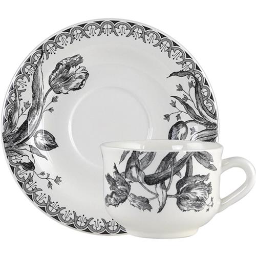 Gien Koffiekop & Schotel Tulipes Noires (Espresso)