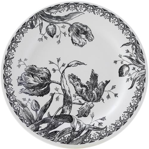 Gien Petit Four Plate Tulipes Noires 12.8cm