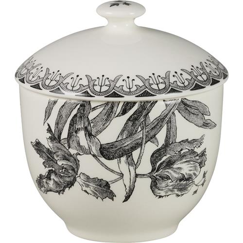 Gien Sugar Bowl Tulipes Noires