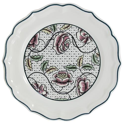 Gien Dominoté breakfast plate Roses
