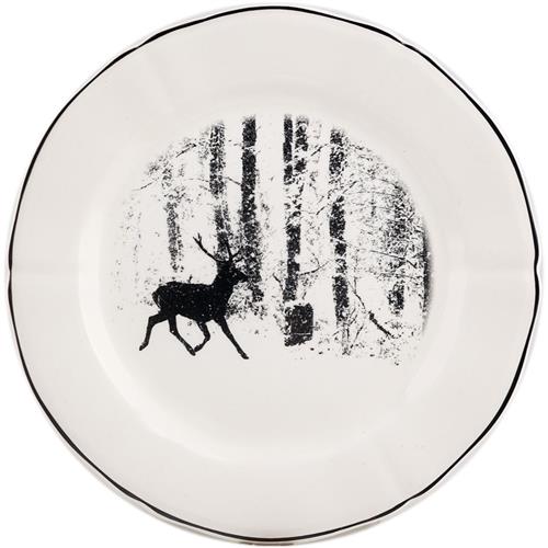 Gien Chambord Cerf Forêt breakfast plate