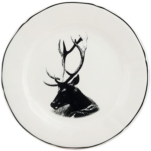 Gien Chambord Breakfast Plate Cerf Portrait