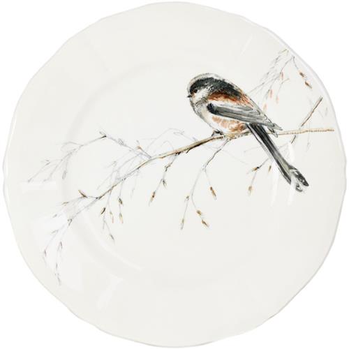 Gien Cake Plate Les Oiseaux de la Foret Long Tailed Tit