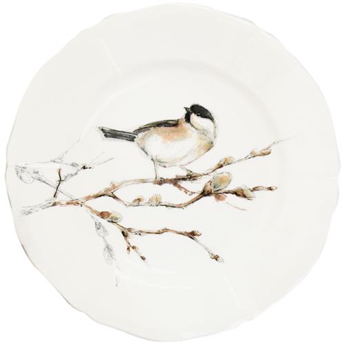 Gien Taartbordje Les Oiseaux de la Foret Barnacle tit