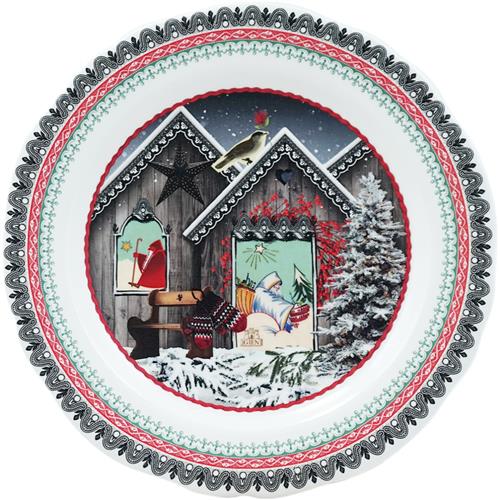 Gien Kerstbord 2018 Noël Chalet 22,4 cm