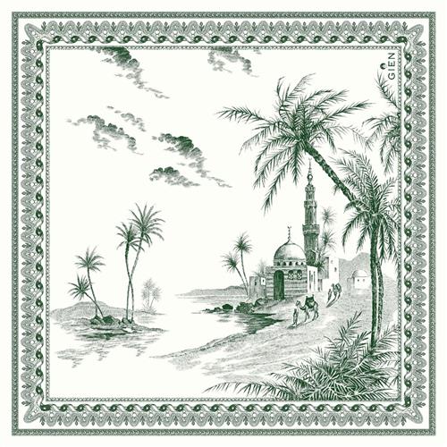Gien Vues d'Orient pack of napkins lunch