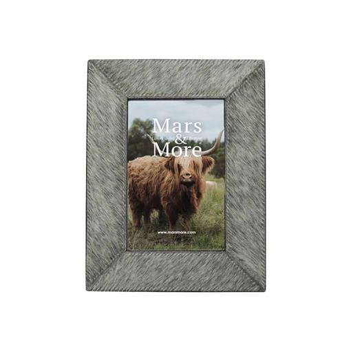 Mars en More Photo frame Cowhide gray 10x15cm