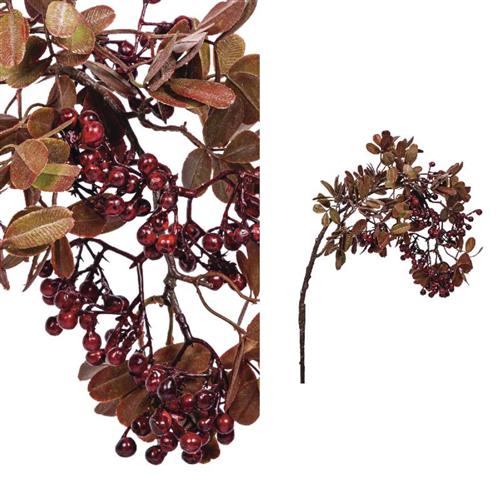 Branch with burgundy large berries 63cm