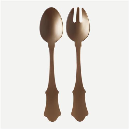 SALAD CUTLERY ACRYLIC HONORINE CARAMEL (SET)