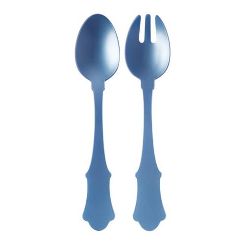 SALAD CUTLERY ACRYLIC HONORINE LIGHT BLUE (SET)