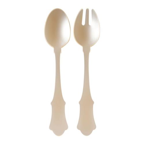 SALAD CUTLERY ACRYLIC HONORINE NACRE (SET)
