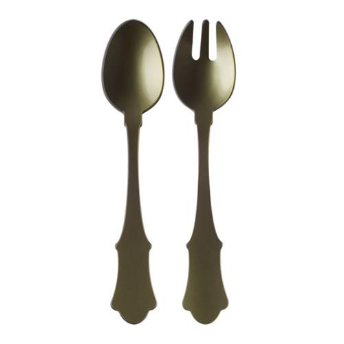 SALAD CUTLERY ACRYLIC HONORINE OLIVE (SET)