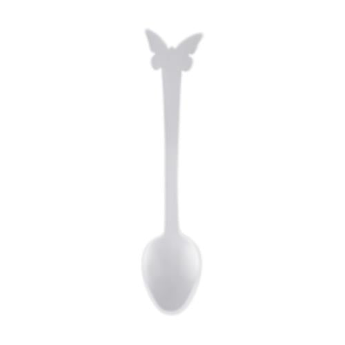 CAKE FORK ACRYLIC BUTTERFLY BLANC