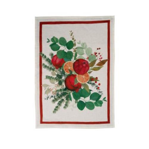 Theedoek Garland Glee Red 50x70