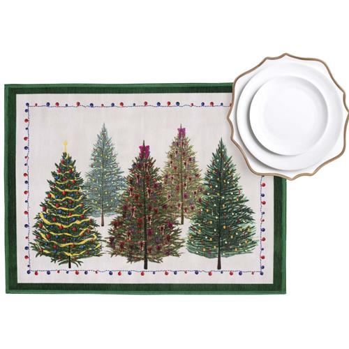 Placemat Kerstbomen (set van 2)