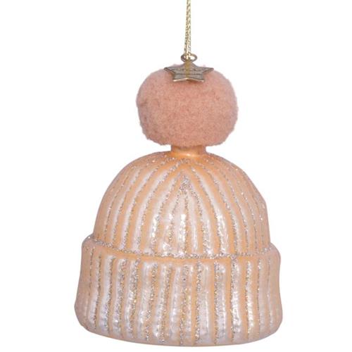 Christmas hanger Hat champagne color H7.5cm