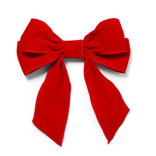 Vondels Fluwelen Strik Rood met Clip (set van 2)