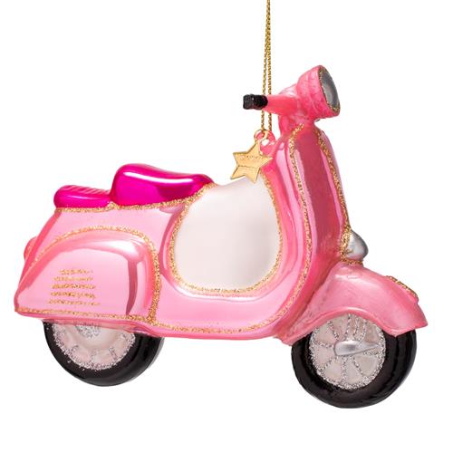 Kersthanger Scooter Roze H9,5cm