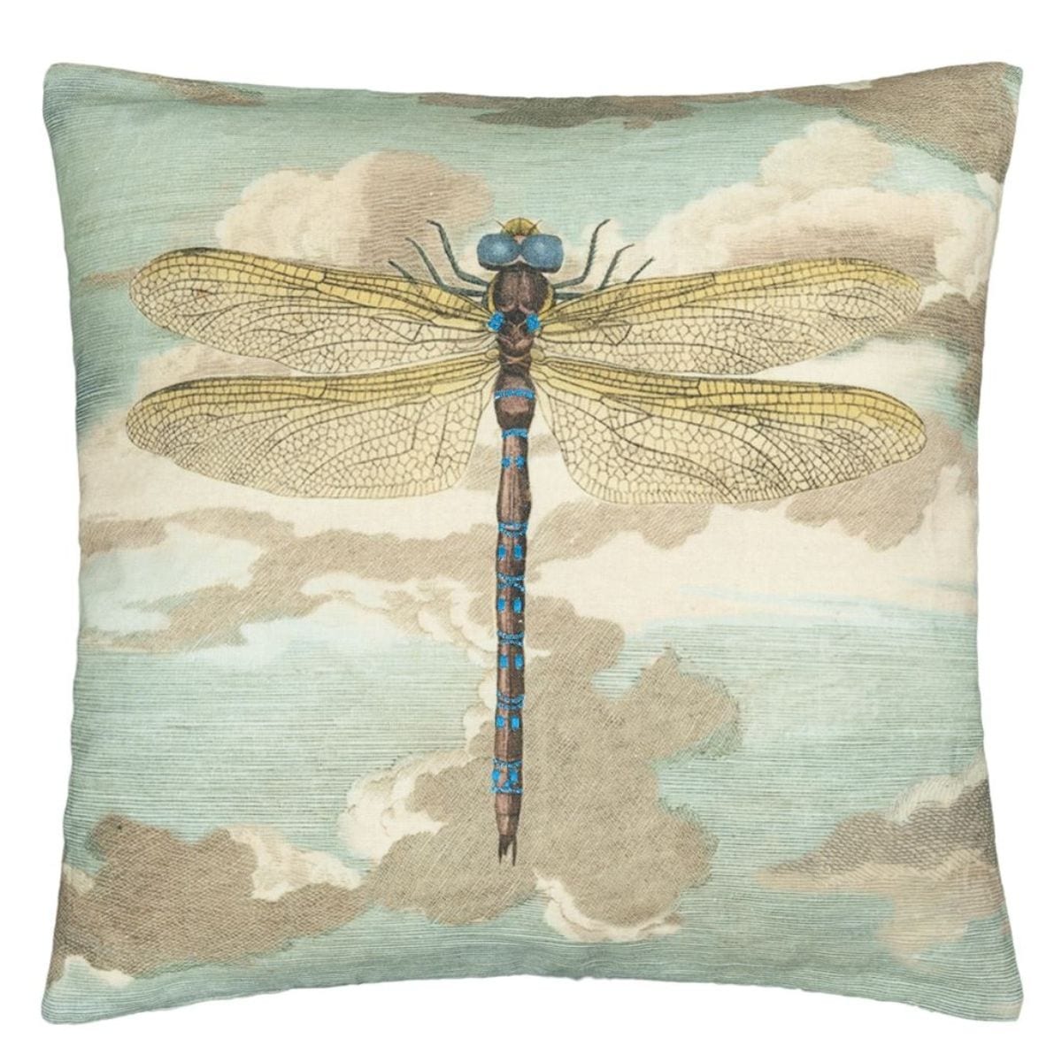 Designers Guild by John Derian Sierkussen Dragonfly over Clouds Sky Blue